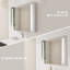Armoire à pharmacie / miroir moderne de salle de bain à DEL 36 po x 30 po avec éclairage tricolore à intensité variable, anti-buée, IP44 et tablettes réglables
