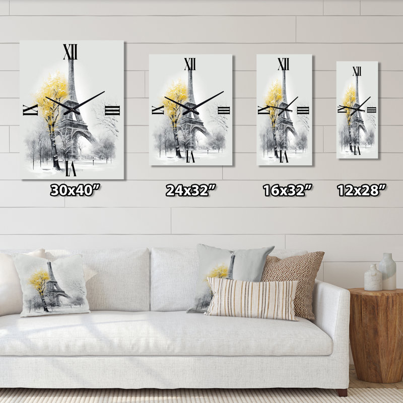 Jannina - Horloges murales paysage romantique, H 32 po x l 24 po x P 1 po