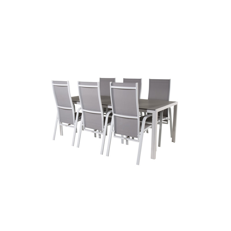Alberte 6 - Person Patio Dining Set with Rectangular Table