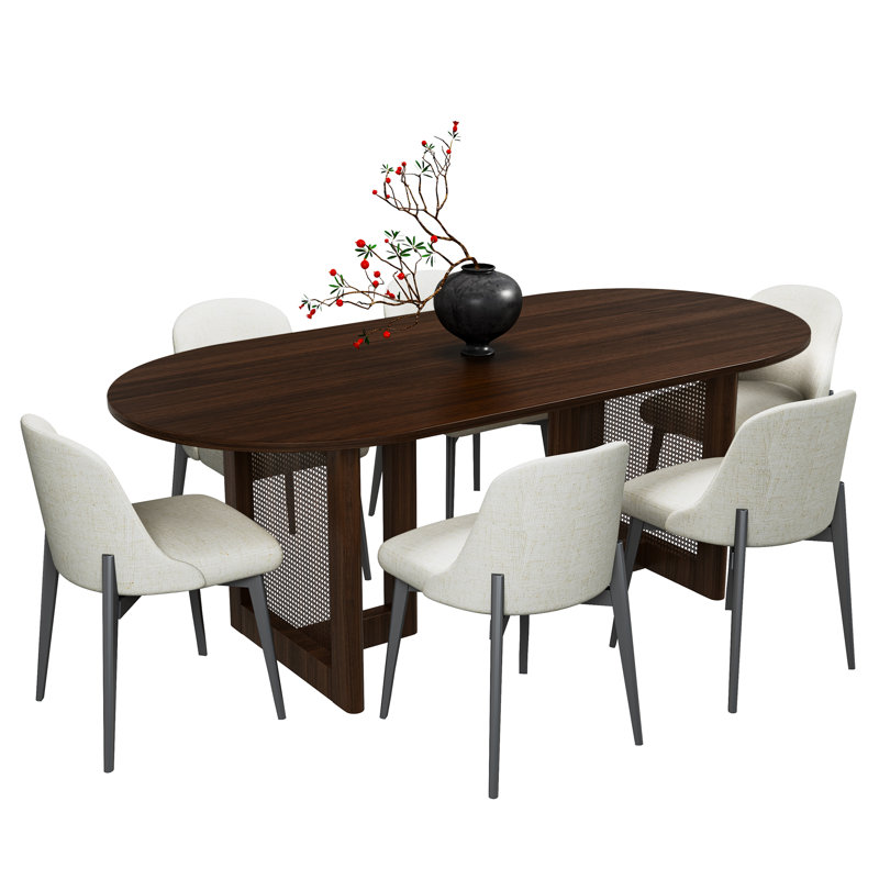 Clee 7 Piece - Dining Table Set, Walnut