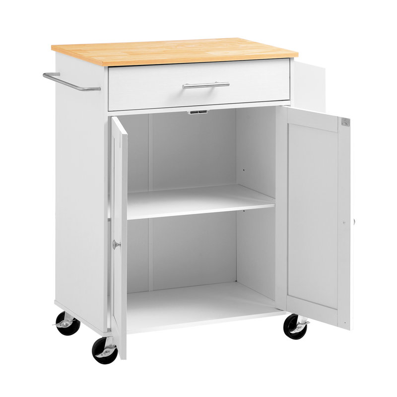 79.5 cm W Kitchen Island with, White