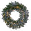 Couronne artificielle pré-éclairée de sapin Douglas givré Vickerman, lumières DEL blanc chaud de 3 mm-574783376