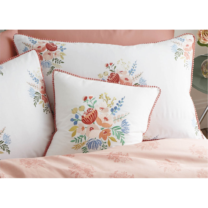 Pom Pom Floral Cushion Cover