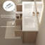 Ensemble de meuble-lavabo double 60 po avec 2 tiroirs et 4 portes