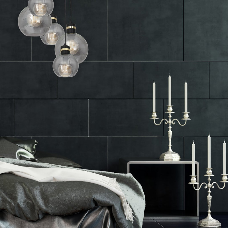 Vandewa 5 - Light Black/Gold Sphere Pendant