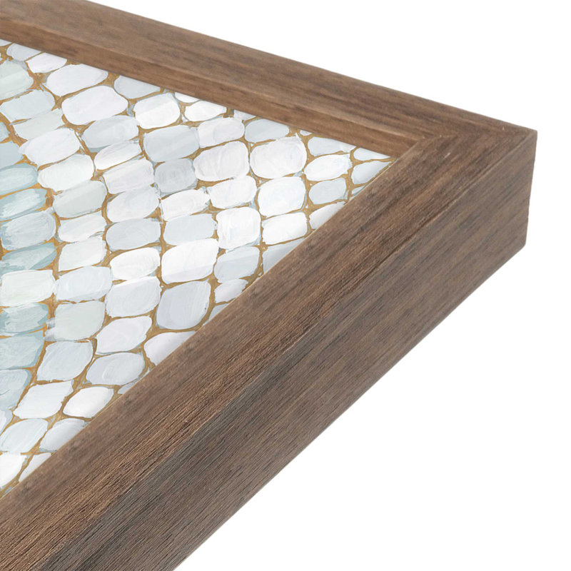 «Mosaic Wings II», ensemble de 2 impressions, 20 po x 20 po, Impression encadrée, Noyer
