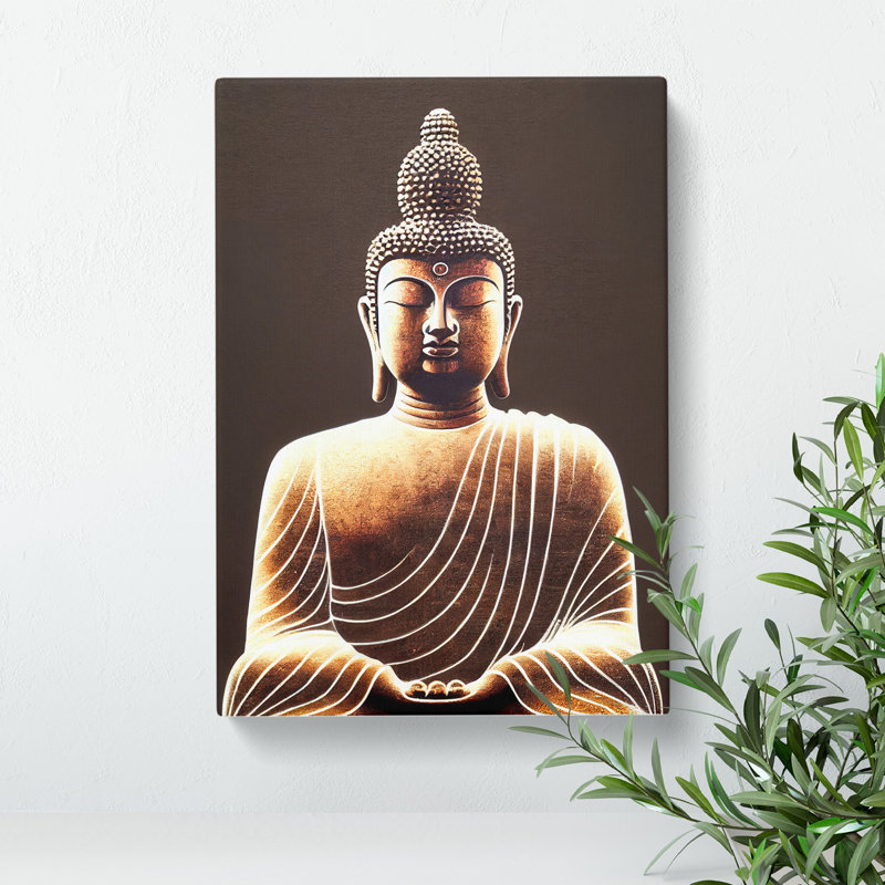 Gentle Buddha - Wrapped Canvas Print, 50cm H x 35cm W x 3cm D