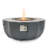 Gray Concrete 36-Inch Propane Gas Fire Pit, 50000 , Adjustable Flame, Rain Cover, Lava Rocks Round Pit For Outdoor Use, Finish, Stainless - Steel Burner, Easy Ignition