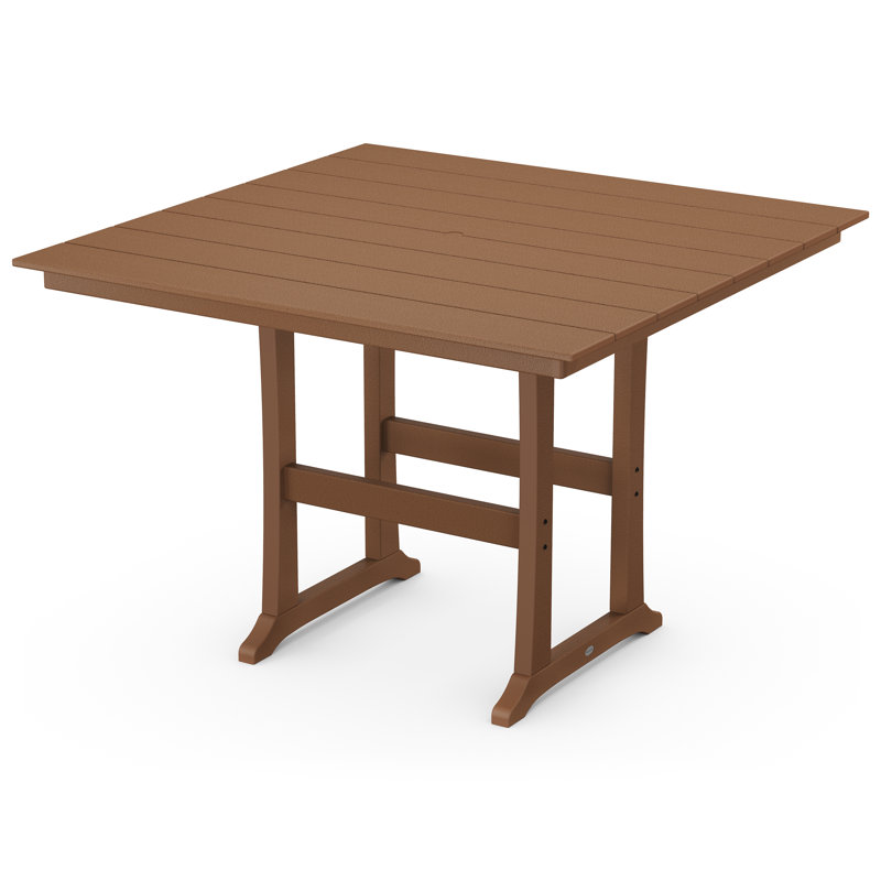 Farmhouse Trestle Dining Table, Light Brown