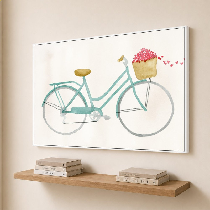 «Butterfly Bicycle» par Lucille Price - Impression sur toile