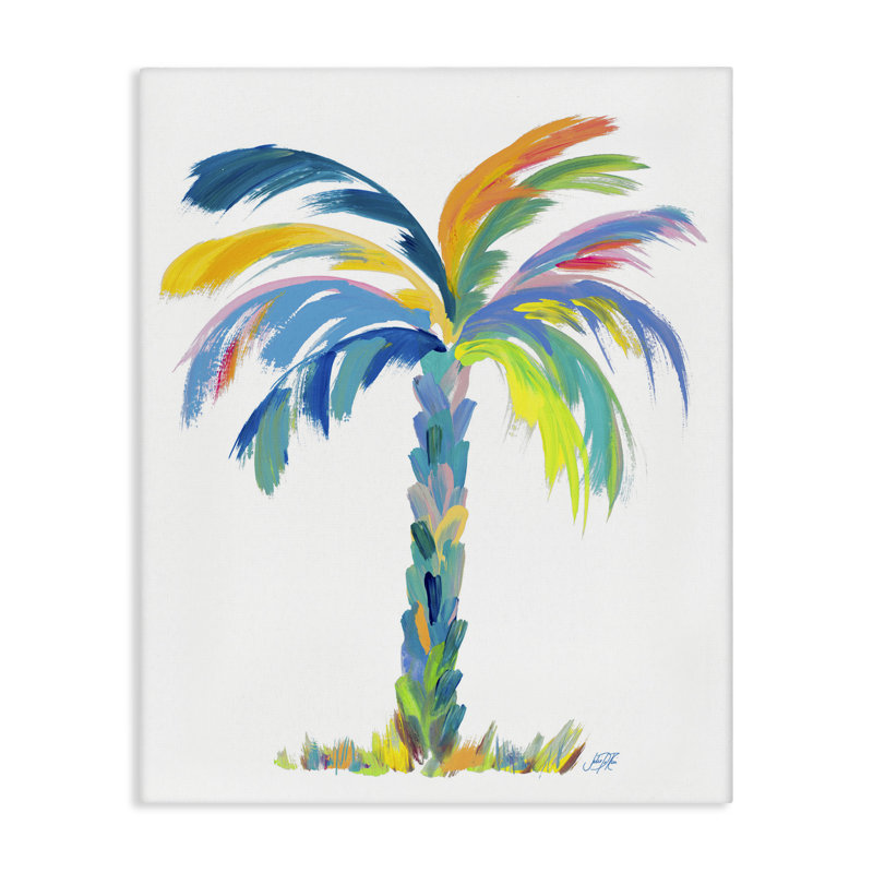 «Bold Brushed Palm Canvas» par Julie DeRice, H 30 po x l 24 po