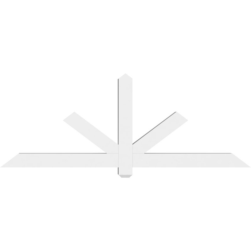 Support de pignon en PVC de qualité architecturale Kennewick, H 27 po x l 72 po (pas 9/12), P 4 po x F 4 po