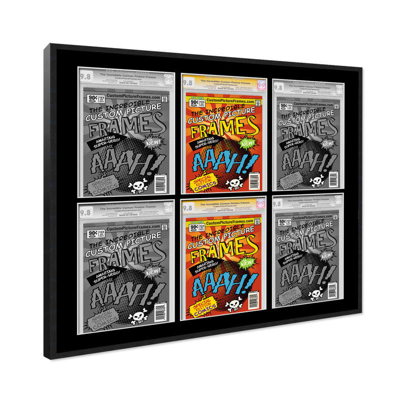 Cadre photo Collage, 8,125 po x 13 po, 30 po x 30 po, Noir / Noir