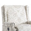 Upholstered Classic Wing Back Manual Handle Swivel Rock Glider Recliner with Naihead Trims-1624880503