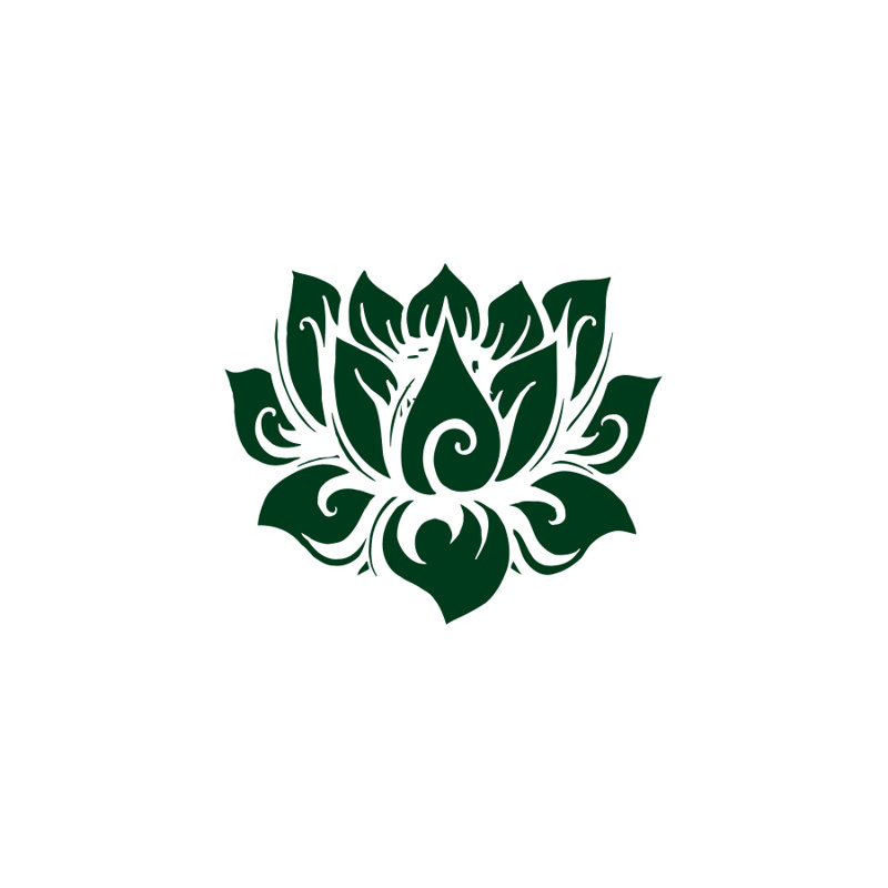 Décalcomanie murale yoga lotus, Vert