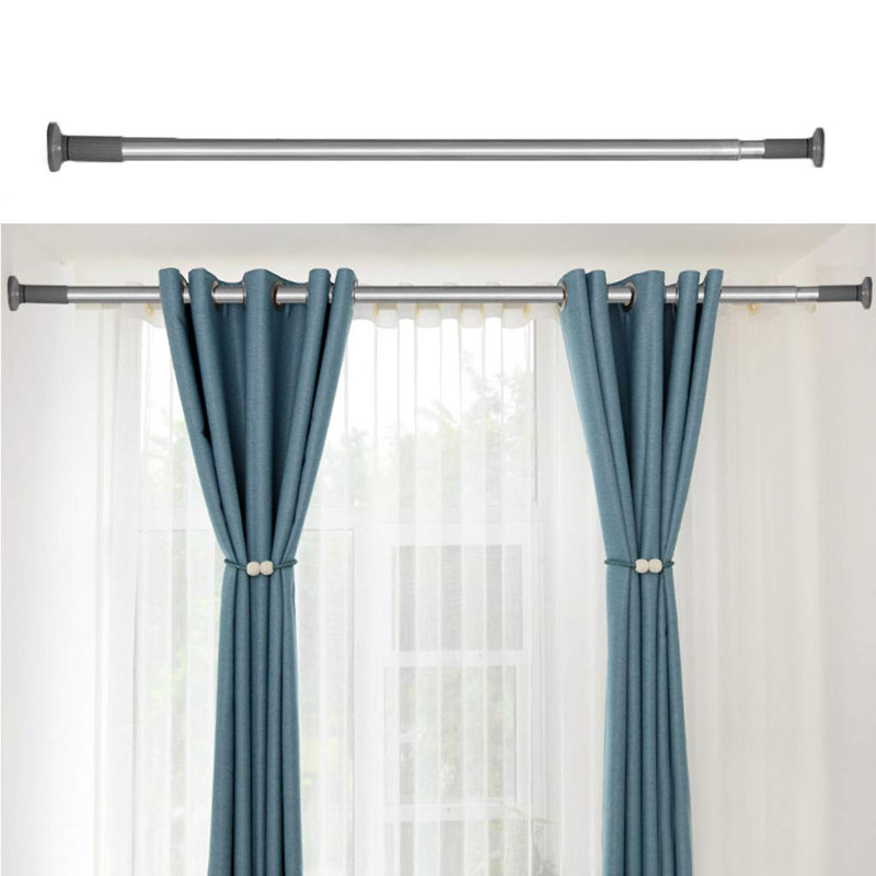 Tension Curtain Rod, 7.50cm H x 277cm W x 7.50cm D, White