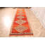 Tapis turc classique en laine fait à la main avec des motifs géométriques orange vif pour les couloirs