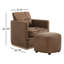 Fauteuil pivotant rembourré avec repose-pieds Bobbi