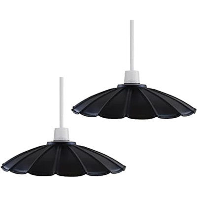 Abat-jour parapluie 2 lumières de 22 cm pour luminaires suspendus, remplacement de l'abat-jour de plafond en métal rétro, abat-jour suspendu facile à installer pour la cuisine, la salle à manger, la chambre à coucher, le luminaire maison de campagne