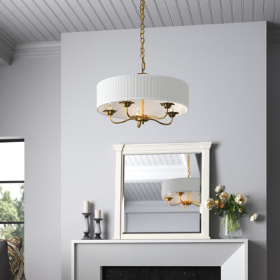 Lamotte 5 - Light Dimmable Drum Chandelier