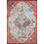Tapis de couloir oriental en polypropylène rouge / orange / beige 2 pi 6 po x 8 pi Oriental Machine Made-853306841