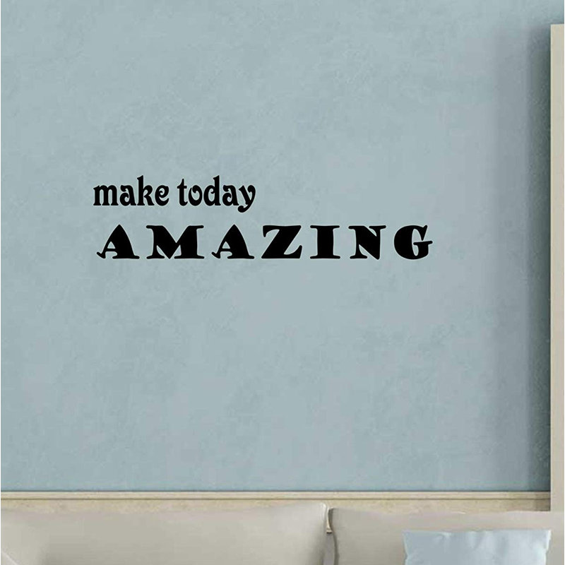 Décalcomanie murale en vinyle incroyable make today , 12 po x 44 po