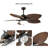52 Inch Palm Leaf Ceiling Fan
