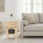 Robot Rotatable Side Table - Whimsical Storage Table with Swivel Top (Natural Wood-Tone MDF)