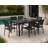 Aynura Rectangular Metal Outdoor Dining Table With Umbrella Hole , 71'' in. W 35'' in. D-59768881-59768882