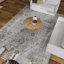 Tapis gris en polypropylène tissé à la main Ragheb Southwestern-2030068450