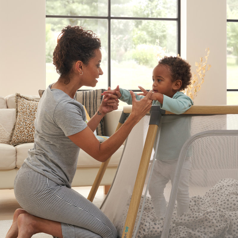 Tutti Bambini CoZee Go 3-in-1 Bassinet, Travel Cot & Playpen, Natural/Grey