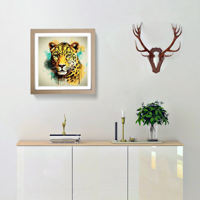 Leopard Retro Art No.3 - Framed Print