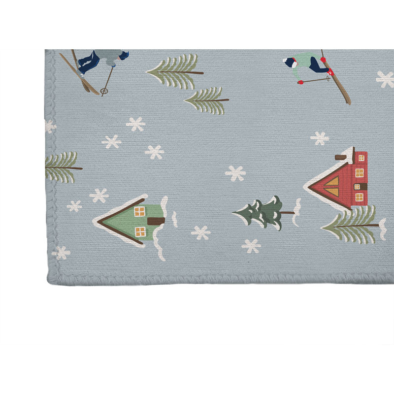 Tapis de bureau léger antidérapant Downhill, Gris, L 60 po x P 84 po