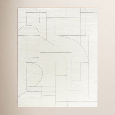 Lorette Hand Tufted Wool Geometric Indoor Rug