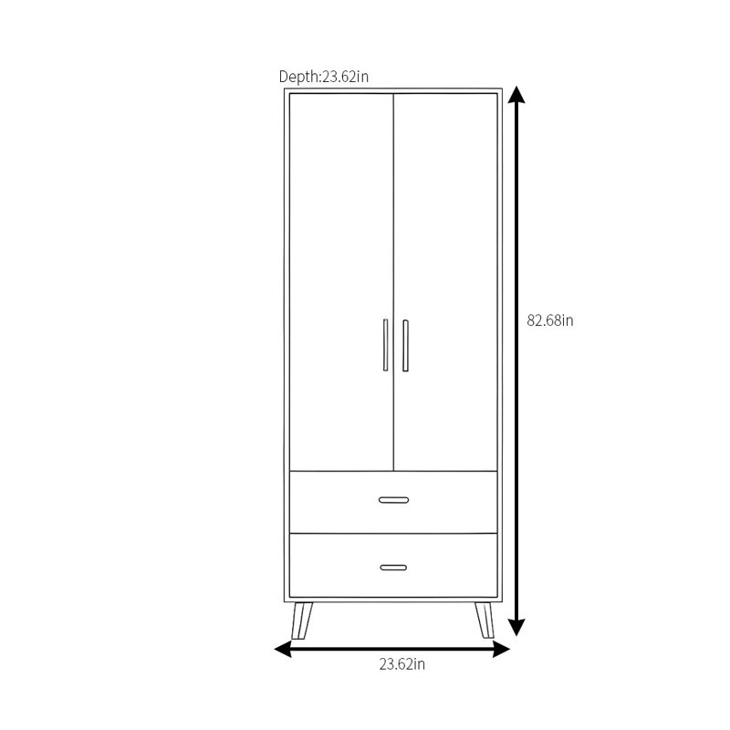 Hylan, 83" H x 24" W x 24" D