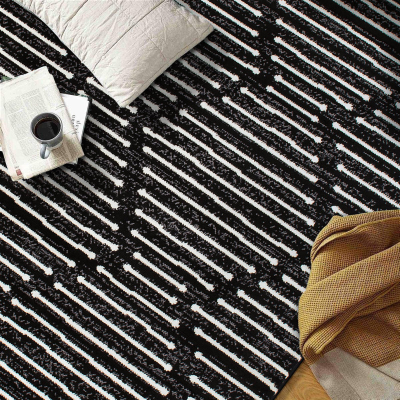 Boho Stripe Design Area Rug, Runner 2' x 7'