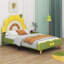 Lit plateforme tapissier avec tête de lit en forme de tournesol Adairsville-1249229225