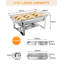 2-Pack 8QT/7.6L Rectangle Chafing Dishes Set Food Warmers with Lids & Holder