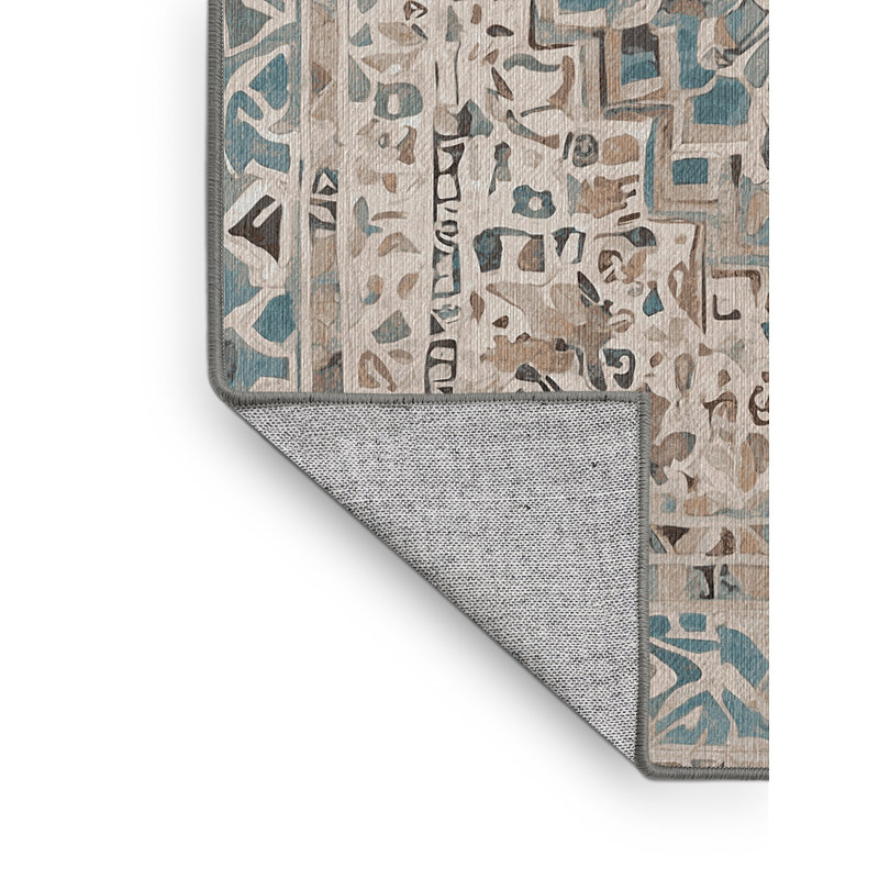Machine Washable Gray Area Rug, Runner 2' x 5'