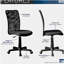 Chaise de bureau en filet mobili, noir