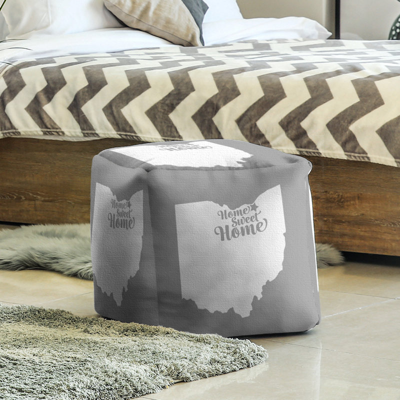 Repose-pieds à cubes cleveland the home, Gris