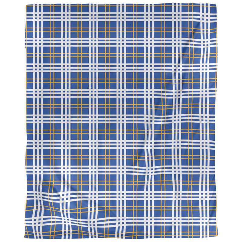 Housse de couette simple LA football Luxury, Bleu / Or / Blanc, Housse de couette pour très grand lit, Polyester brossé