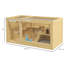 Wooden Hamster Cage with Water Bottle Platforms Openable Roof