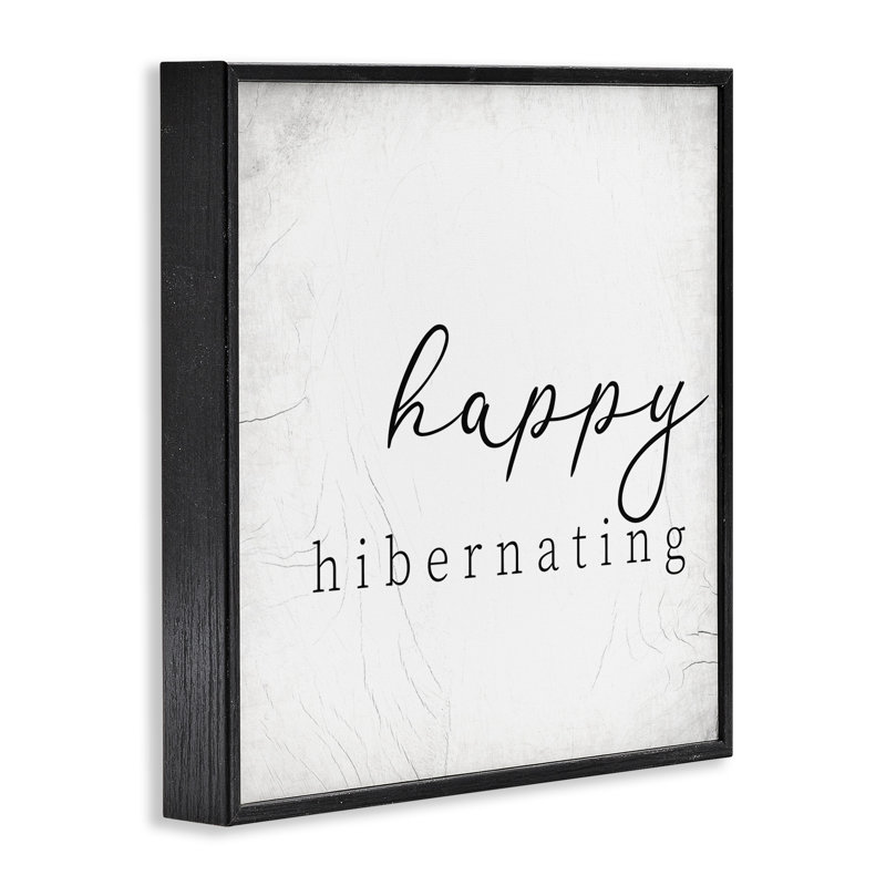 «Wintertime Happy Hibernating Rustic Forest» par Daphne Polselli - impression d'art graphique, Giclée encadrée noir minuit