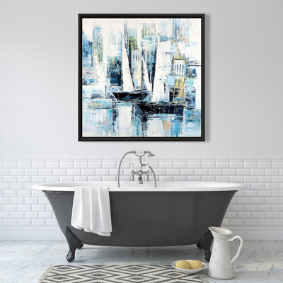 "Bateaux de style industriel" sur toile