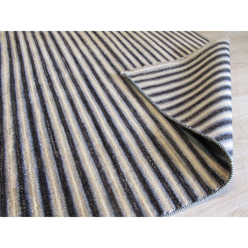 Beige Transitional Striped Striped Area Rug