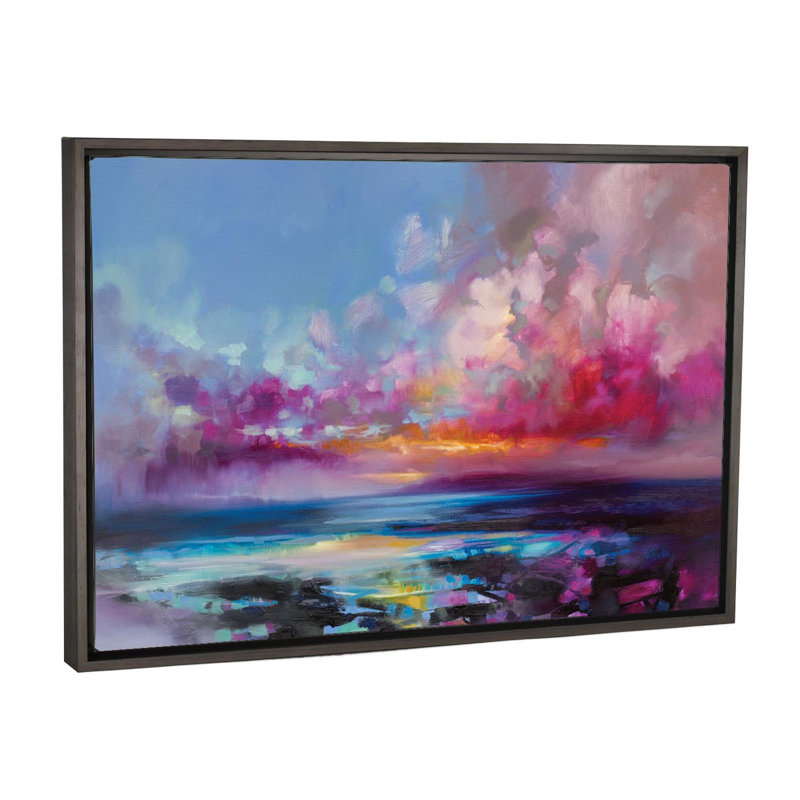 « arran lueur » par scott naismith, reproduction d’art, Toile encadrée de bois rustique foncé, H 18 po x l 26 po x P 1,5 po