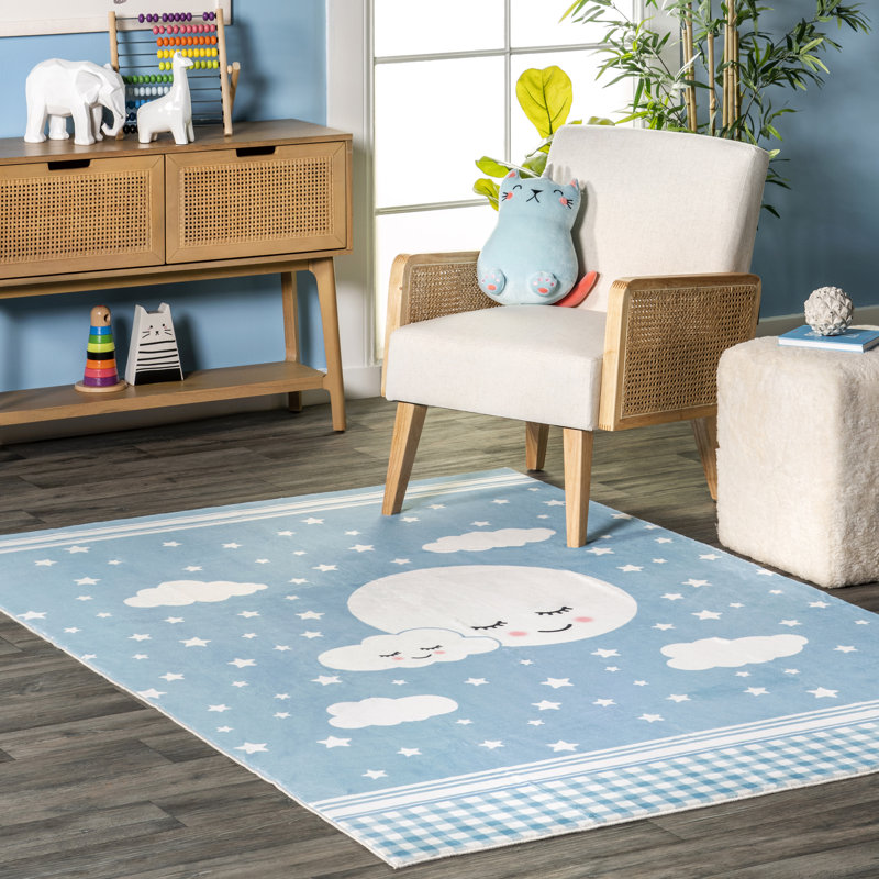 Tapis pour enfant Peaceful SpinClean Night, Rectangle 4 pi x 6 pi