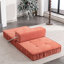 Futon-lit convertible pliable avec matelas et dossier amovible - Orange