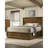 1Pc Queen Size Walnut Bedframe, Veneer Solid Rubberwood High Headboard Panel Bed, Transitional Bedroom Furnishing Decor Feature Setup Style Element Item-709091921